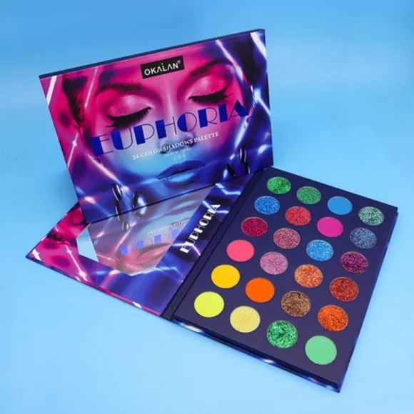 OKALAN EUPHORIA 24 Color Shadow Palette Animal Cruelty-Free - Picture 3 of 3